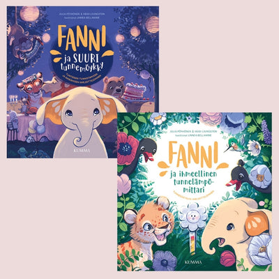 Fanni ja suuri tunnemöykky ja Fanni ja ihmeellinen tunnelämpömittari lasten kirja paketti, fanniemotions