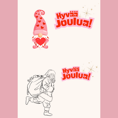 Jouluisia värityskuvia