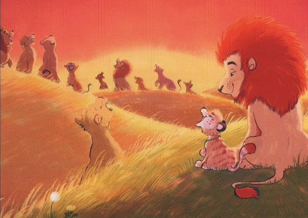 Fannin hellyyspostikortti A5, Roar!