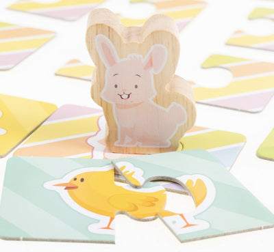 Lär dig mina djurvänner, minnesspel för barn