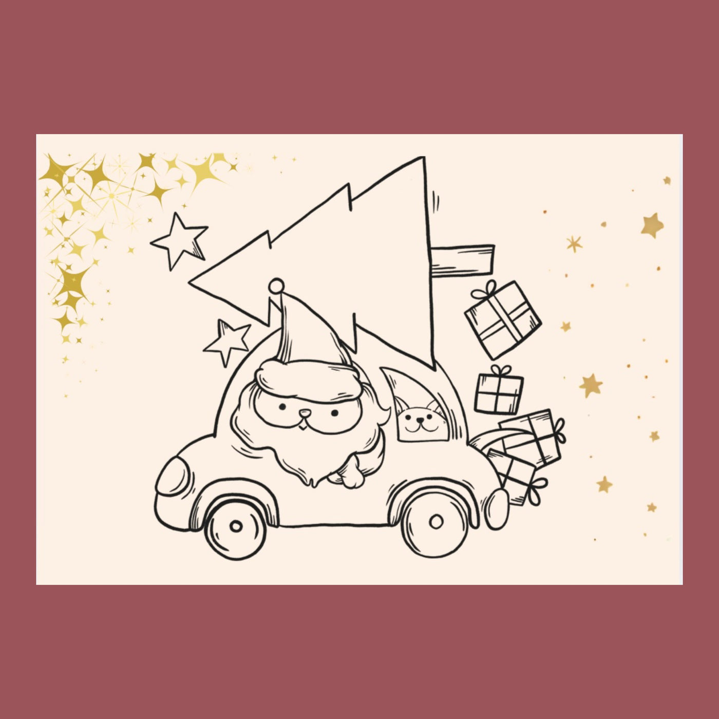 Väritettävät joulukortit