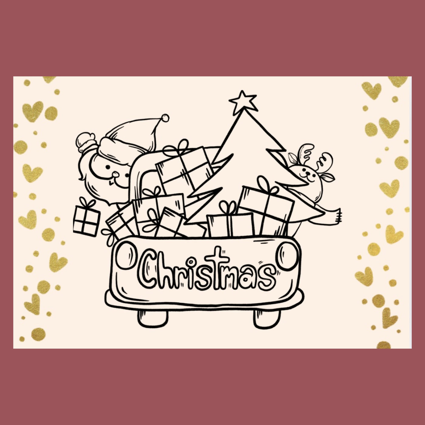 Väritettävät joulukortit