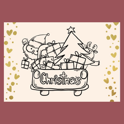 Väritettävät joulukortit