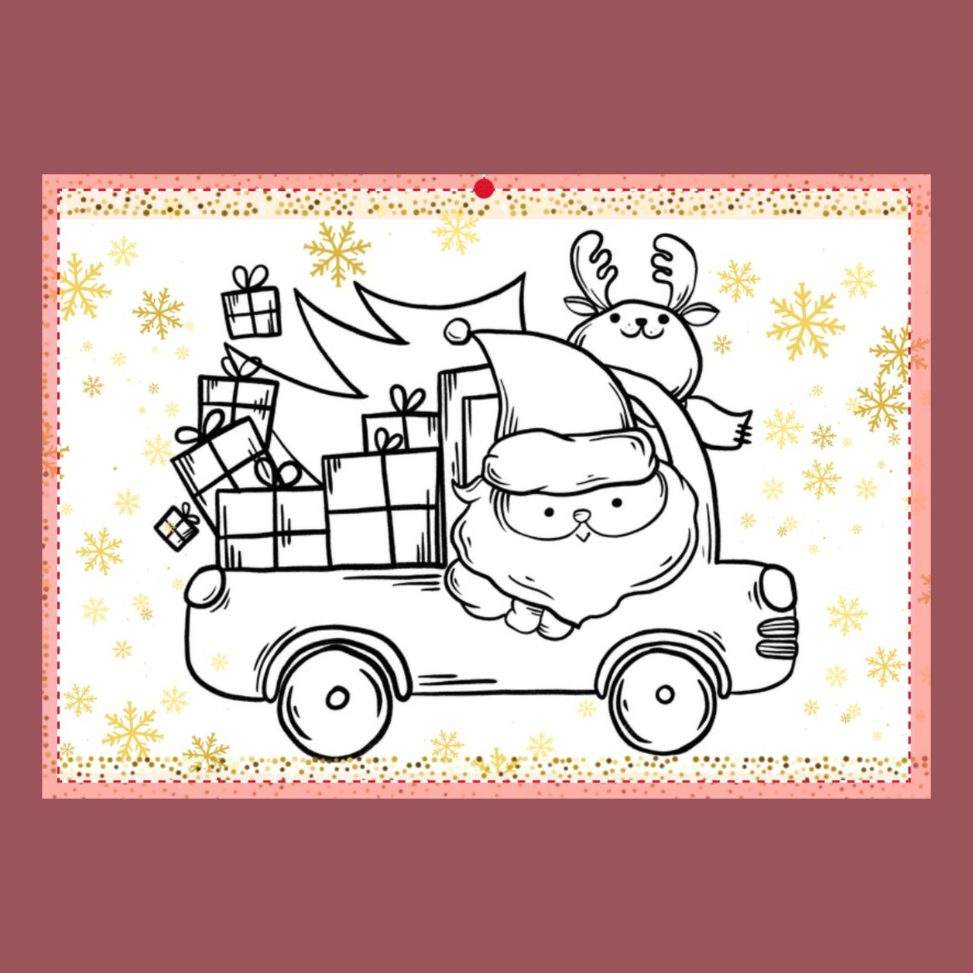 Väritettävät joulukortit