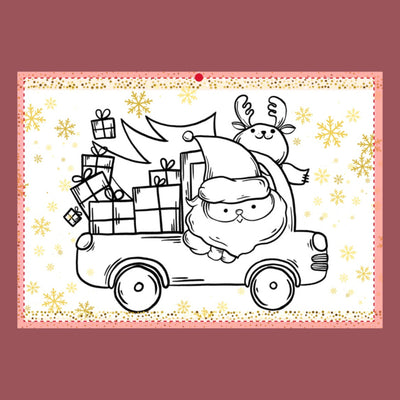 Väritettävät joulukortit