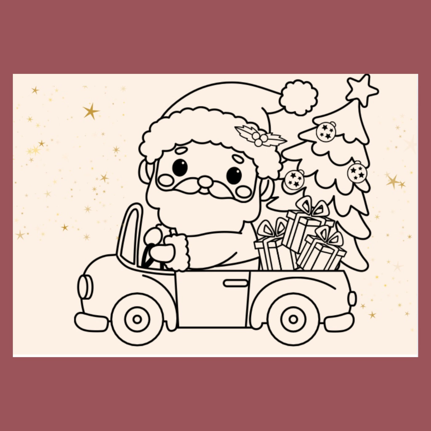 Väritettävät joulukortit