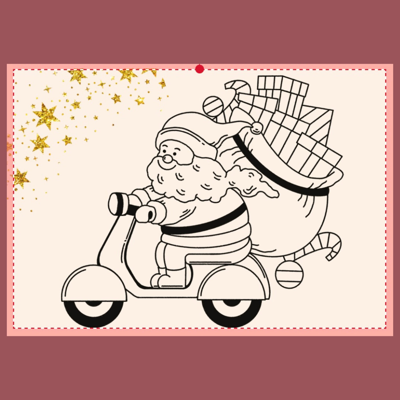 Väritettävät joulukortit