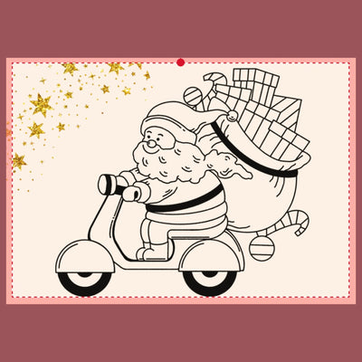 Väritettävät joulukortit