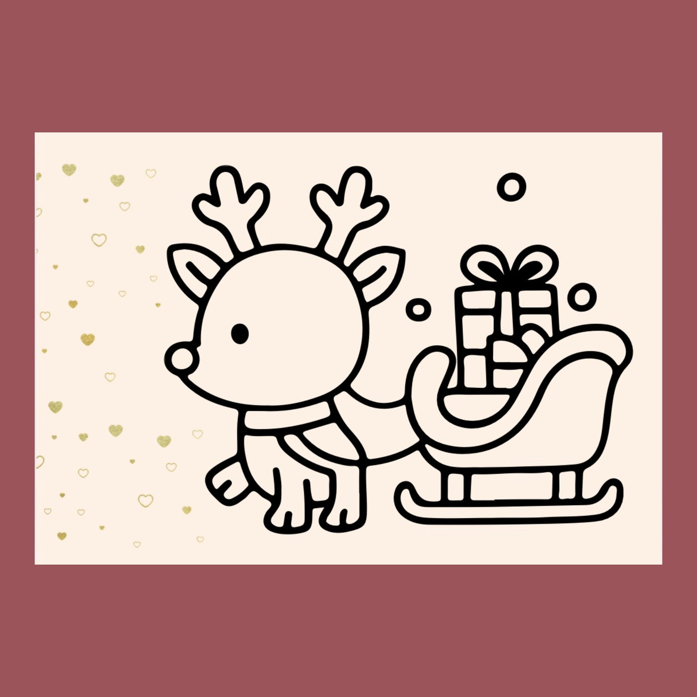 Väritettävät joulukortit