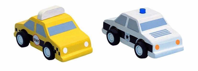 Plan Toys - Taksi ja poliisiauto